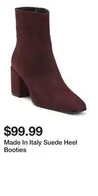 TJ Maxx Made In Italy Suede Heel Booties offer