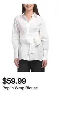 TJ Maxx Poplin Wrap Blouse offer