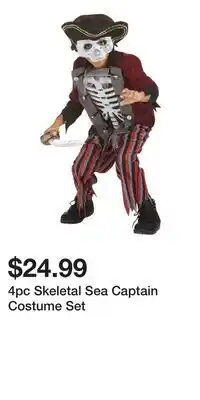 TJ Maxx 4pc Skeletal Sea Captain Costume Set offer
