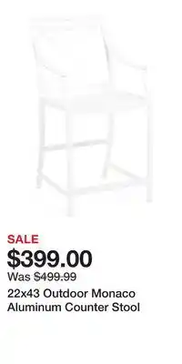 TJ Maxx 22x43 Outdoor Monaco Aluminum Counter Stool offer