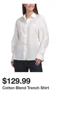 TJ Maxx Cotton Blend Trench Shirt offer