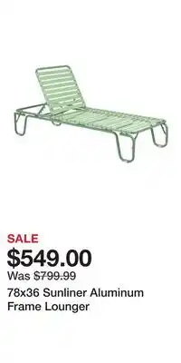 TJ Maxx 78x36 Sunliner Aluminum Frame Lounger offer