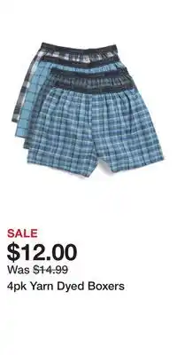 TJ Maxx 4pk Yarn Dyed Boxers offer