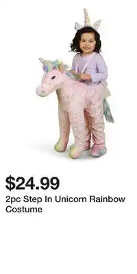TJ Maxx 2pc Step In Unicorn Rainbow Costume offer