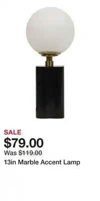 TJ Maxx 13in Marble Accent Lamp offer