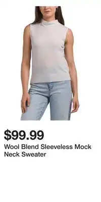 TJ Maxx Wool Blend Sleeveless Mock Neck Sweater offer