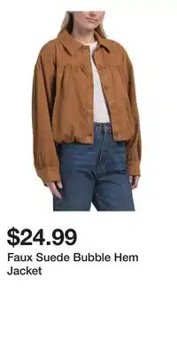TJ Maxx Faux Suede Bubble Hem Jacket offer