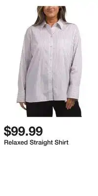TJ Maxx Relaxed Straight Shirt offer