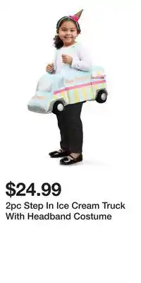 TJ Maxx 2pc Step In Ice Cream Truck With Headband Costume offer