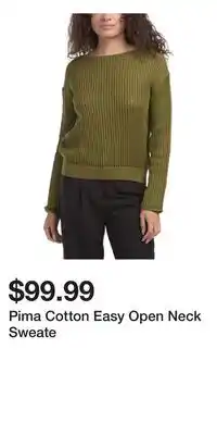 TJ Maxx Pima Cotton Easy Open Neck Sweate offer
