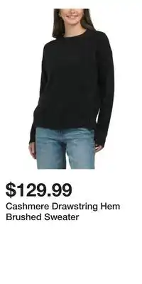 TJ Maxx Cashmere Drawstring Hem Brushed Sweater offer