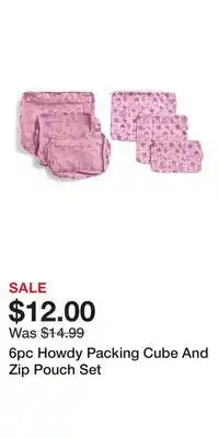 TJ Maxx 6pc Howdy Packing Cube And Zip Pouch Set offer