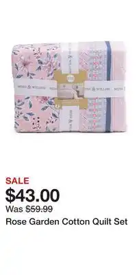 TJ Maxx Rose Garden Cotton Quilt Set offer