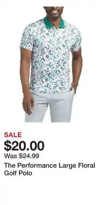 TJ Maxx The Performance Large Floral Golf Polo offer