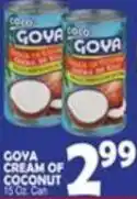 Bravo Supermarkets Goya cream of coconut offer