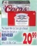 Bravo Supermarkets Budweber beer offer