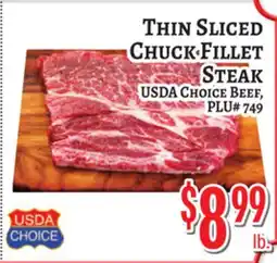Trade Fair Supermarket THIN SLICED CHUCK-FILLET STEAK offer
