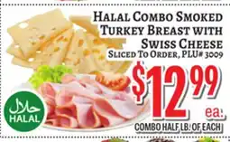 Trade Fair Supermarket HALAL COMBO SMOKED TURKEY BREAST WITH SWISS CHEESE offer