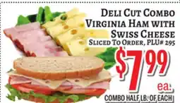 Trade Fair Supermarket DELI CUT COMBO VIRGINIA HAM WITH SWISS CHEESE offer