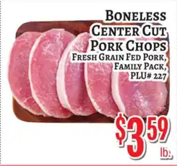 Trade Fair Supermarket BONELESS CENTER CUT PORK CHOPS offer