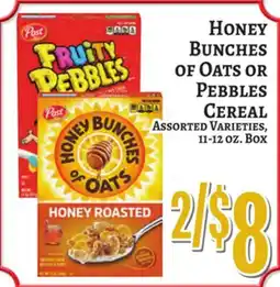 Trade Fair Supermarket Honey Bunches of Oats OR Pebbles Cereal offer