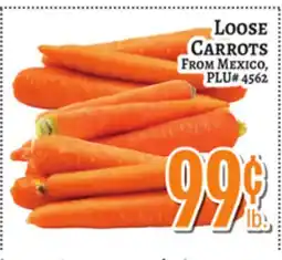 Trade Fair Supermarket LOOSE CARROTS FROM Mexico, PLU# 4562 offer