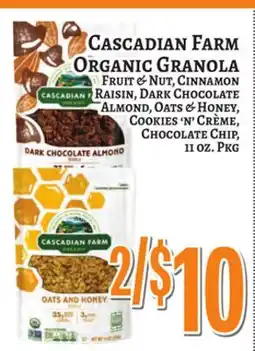 Trade Fair Supermarket Cascadian Farm Organic Granola offer
