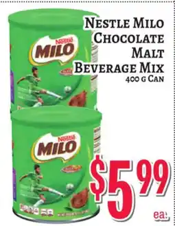 Trade Fair Supermarket NESTLE MILO CHOCOLATE MALT BEVERAGE MIX offer