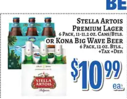 Trade Fair Supermarket STELLA ARTOIS PREMIUM LAGER OR KONA BIG WAVE BEER offer