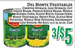 Trade Fair Supermarket DEL MONTE VEGETABLES offer
