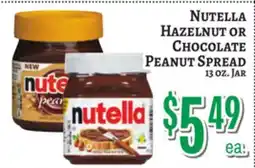 Trade Fair Supermarket NUTELLA HAZELNUT OR CHOCOLATE PEANUT SPREAD offer