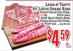 Trade Fair Supermarket LEAN & TASTY ST. LOUIE SPARE RIBS offer