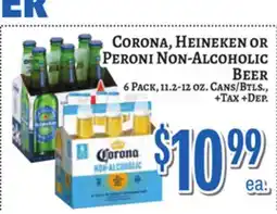 Trade Fair Supermarket CORONA, HEINEKEN OR PERONI NON-ALCOHOLIC BEER offer