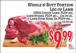 Trade Fair Supermarket WHOLE & BUTT PORTION LEG OF LAMB offer