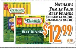 Trade Fair Supermarket Nathan's FAMILY PACK BEEF FRANKS offer