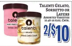 Trade Fair Supermarket TALENTI GELATO, SORBETTO OR LAYERS offer