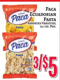 Trade Fair Supermarket PACA ECUADORIAN PASTA offer