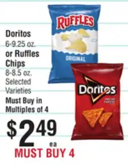 Smart & Final Doritos 6-9.25 oz. or Ruffles Chips 8-8.5 oz offer