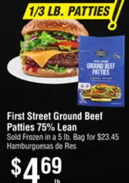 Smart & Final First Street Ground Beef Patties 75% Lean offer