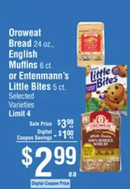 Smart & Final Oroweat Bread, English Muffins or Entenmann's Little Bites offer
