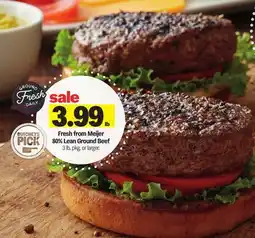 Meijer Fresh from Meijer 80% Lean Ground Beef offer