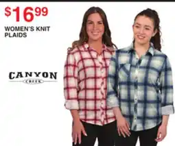 Dunham's Sports CANYON CREEK WOMEN'S KNIT PLAIDS offer