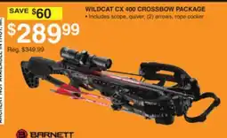 Dunham's Sports BARNETT WILDCAT CX 400 CROSSBOW PACKAGE offer