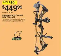 Dunham's Sports BEAR ARCHERY FUSION READY TO HUNT BOW PACKAGE offer