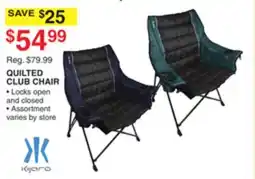 Dunham's Sports QUILTED CLUB CHAIR offer
