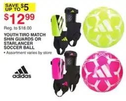Dunham's Sports YOUTH TIRO MATCH SHIN GUARDS OR STARLANCER SOCCER BALL offer