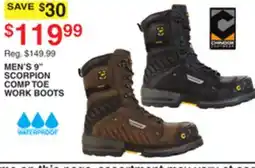 Dunham's Sports MEN'S 9 SCORPION COMP TOE WORK BOOTS offer
