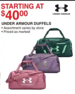 Dunham's Sports UNDER ARMOUR DUFFELS offer