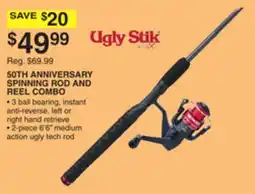Dunham's Sports 50TH ANNIVERSARY SPINNING ROD AND REEL COMBO offer