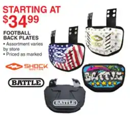 Dunham's Sports FOOTBALL BACK PLATES offer